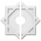 Ekena Millwork Axel Architectural Grade PVC Contemporary Ceiling Medallion, Two Piece, 14"OD x 3"ID x 7 3/4"C x 1"P CMP14AL2-03000 - alternate 1